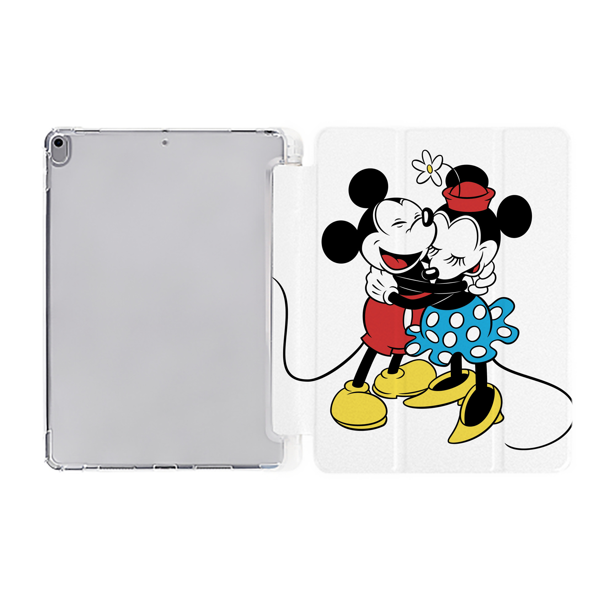 ミッキーマウス Mickey Mouse IPad ケース ペン収納付き 三つ折りスタンド PUレザー×シリコン 対応機種9.5/10.5/10.9インチ